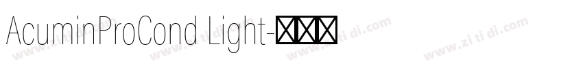 AcuminProCond Light字体转换